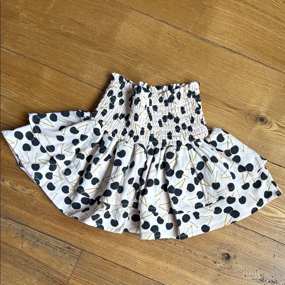 Mini A Ture Black and White Tiered Mini Skirt